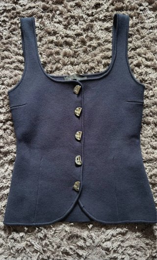 Blusa vintange azul oscuro / Zara