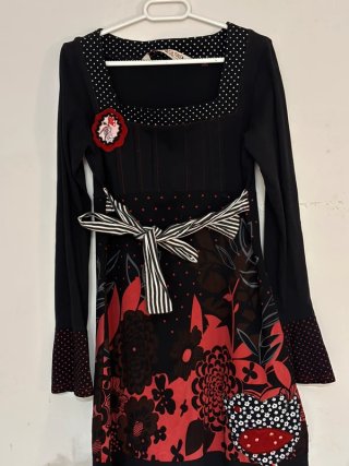Vestido Savage Culture Negro y Rojo