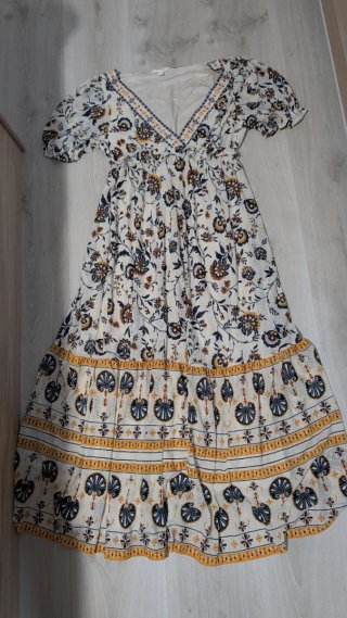 Vestido Largo Springfield Estampado Talla M