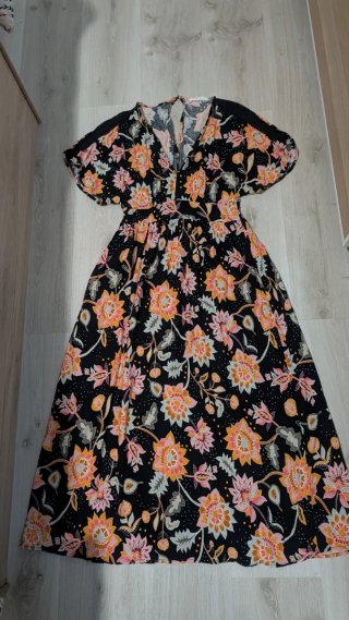 Vestido Largo Estampado Springfield Talla 38
