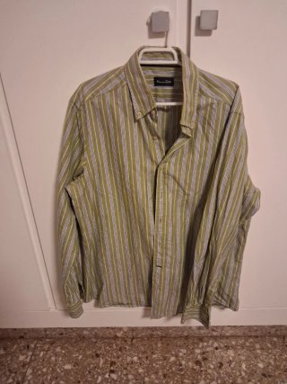 Camisa Massimo Dutti Verde a Rayas