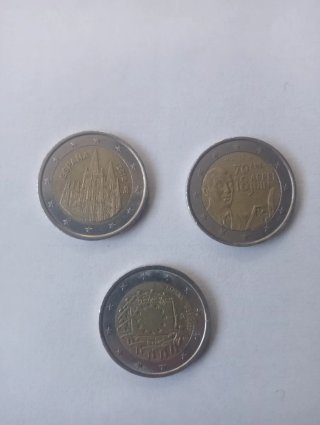 Lote 3 Monedas Conmemorativas 2 Euros