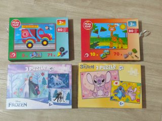 Lote de 4 Puzzles Infantiles