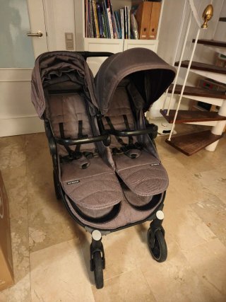 Silla carro Gemelar Baby Monsters Easy Twin 4 Gris