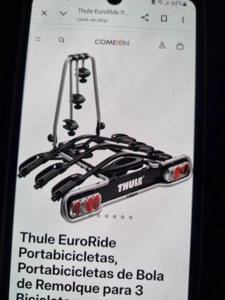 Portabicis de Bola Thule EuroRide para 3 Bicis