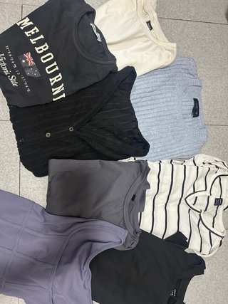 Lote de 8 Camisetas Manga Larga Talla L