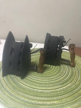 Set de 2 Planchas de Carbón Antiguas