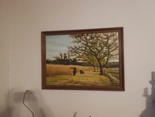 Cuadro Óleo Paisaje de Siega 72x102 cm