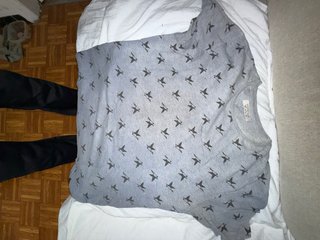 Camiseta Springfield Gris Estampada Talla M