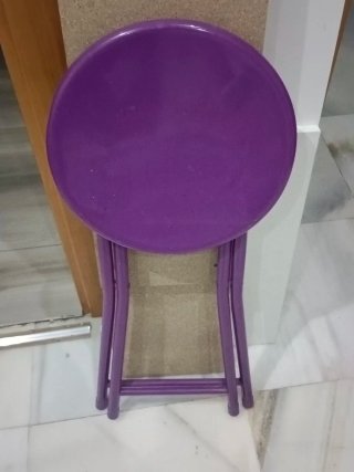 Taburete Plegable Morado