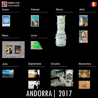 Colección de Sellos Andorra Española 2017 Completo