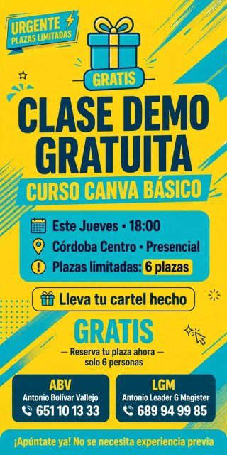 CLASE DEMO GRATUITA CANVA BÁSICO ESTE JUEVES 18:00