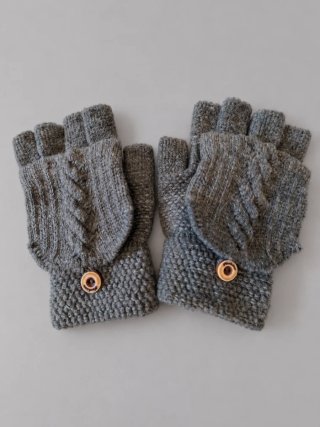 Guantes de Lana Gris sin Dedos