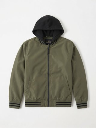 Chaqueta Bomber Hollister con Capucha
