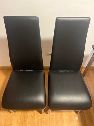 4 Sillas de Salón Negras
