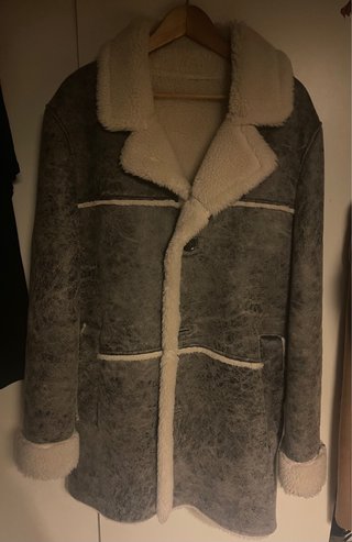 Cappotto Zara in montone ecologico grigio
