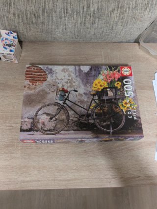 Puzzle Educa 500 piezas - Bicicleta y flores