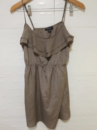 Vestido Mujer Forever 21 Satén Volantes - Talla XL