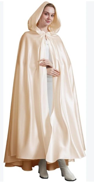 Capa Medieval con Capucha Beige