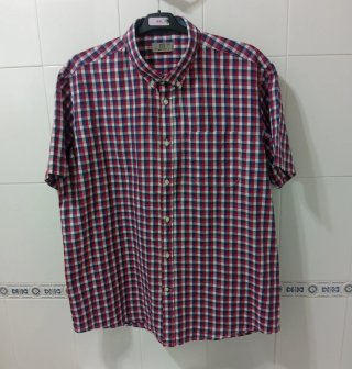 Camisa de cuadros talla XXL manga corta hombre