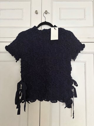 Top Zara Negro Texturizado