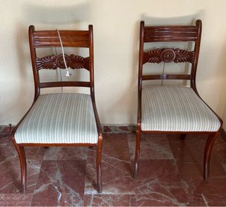 Conjunto de 6 sillas de madera de nogal
