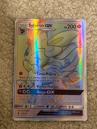 Carta Pokémon Sylveon GX Rainbow