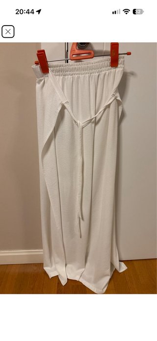 Pantalón tipo pareo Zara blanco