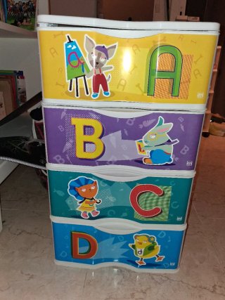 Cajonera Infantil con 4 Cajones