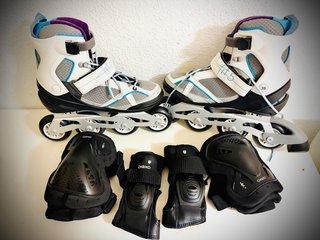 Patines en línea Oxelo talla 39 con protecciones