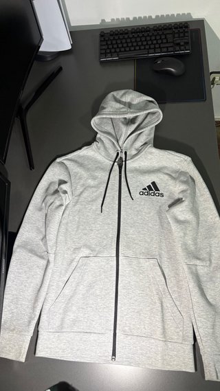 Sudadera con cremallera Adidas gris