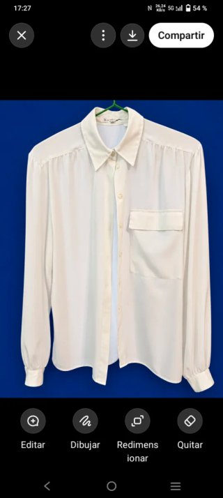 Blusa de manga larga blanca
