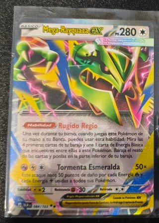 Carta Pokémon Mega-Rayquaza EX DLR 084/103