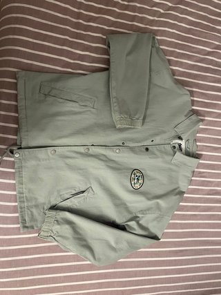 Cazadora Verde Tejido Tejano