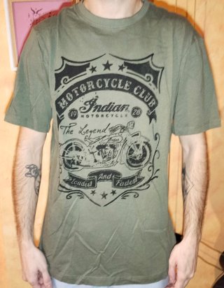 Camiseta Indian Motorcycle Verde Talla S