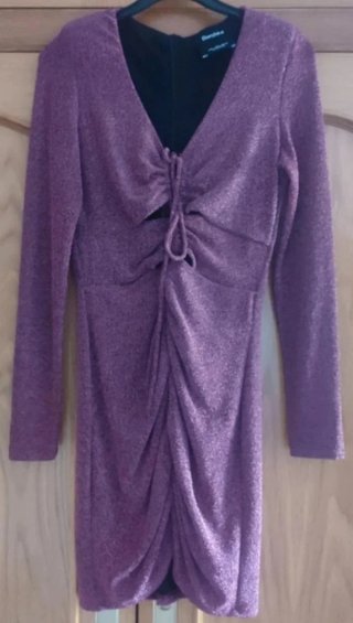 Vestido de fiesta Bershka morado