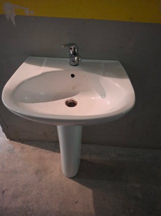 Lavabo con Pedestal Blanco
