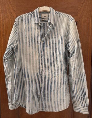 Camisa Rayas Azul y Blanca Zara