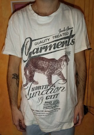 Camiseta Jack & Jones Blanca Talla L
