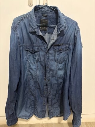 Camisa Vaquera Guess Azul