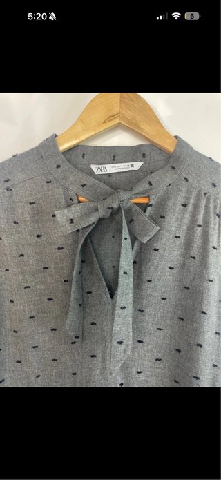 Vestido Gris Zara Talla L