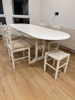 Mesa de Comedor Extensible Blanca