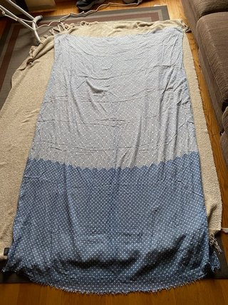 Pañuelo de Algodón Azul y Blanco