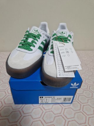 Adidas Samba W Verdes y Blancas Talla 38