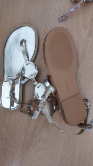 Sandalias Plateadas Talla 38
