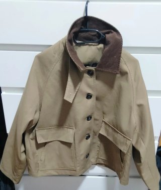 Gabardina Corta Beige
