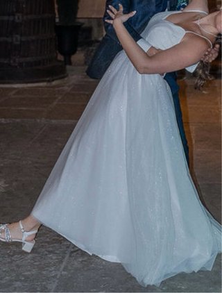 Vestido de novia con purpurina