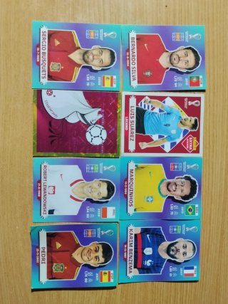Lote 8 Cromos Panini Mundial Qatar 2022