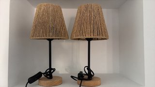 Set de 2 Lámparas de Mesa Rústicas