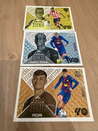 3 Cromos Extra Sticker LALIGA EA SPORTS